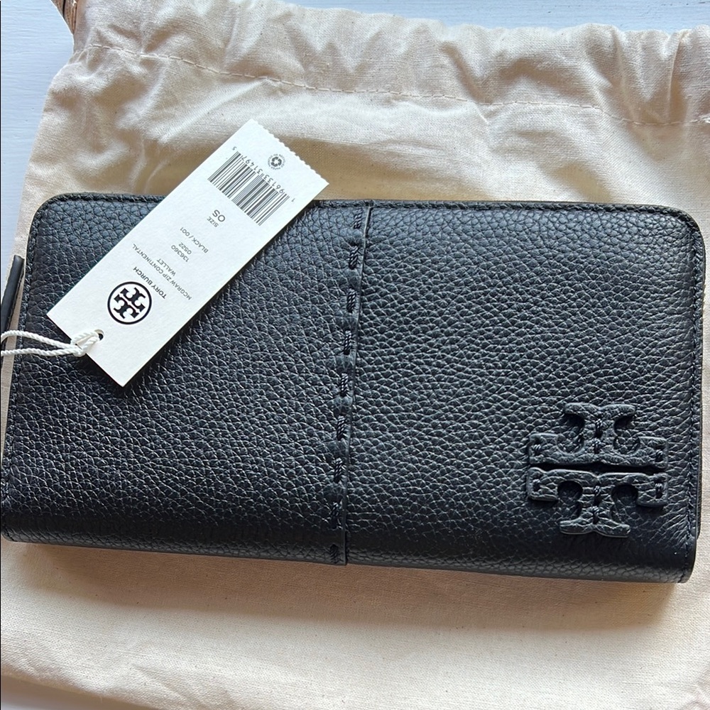 Tory Burch Black Leather Wallet